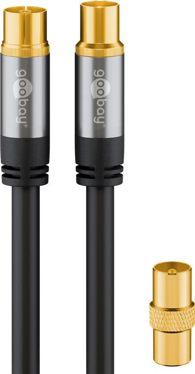 Goobay 70378 koaxial kabel 3 m Sort