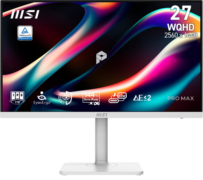 MSI PRO MAX 271QPHW E14 computerskærm 68,6 cm (27") 2560 x 1440 pixel Wide Quad HD LCD Hvid