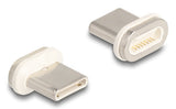 DeLOCK 66588 kabel kønsskifter magnet USB C Guld, Hvid
