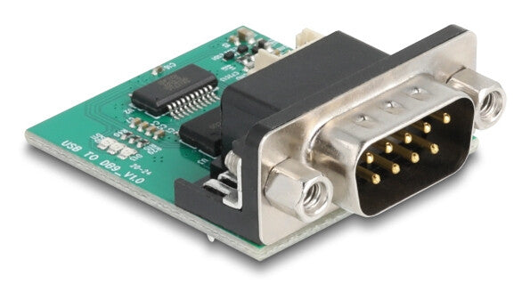 DeLOCK 90781 seriel konverter/repeater/isolator USB 2.0 RS-232 Sort, Grøn