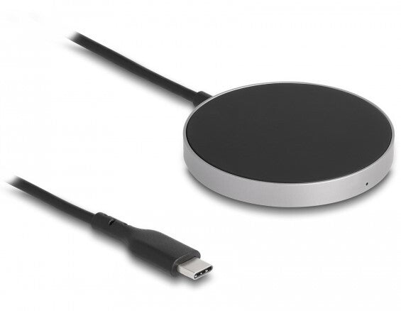 DeLOCK 66467 oplader til mobil enhed Smartphone, SmartWatch Sort USB Trådløs opladning Hurtig opladning Indendørs