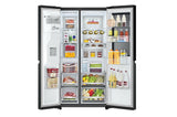 LG InstaView GSGV91EVAD side-by-side køle-fryseskab Fritstående 635 L Sort