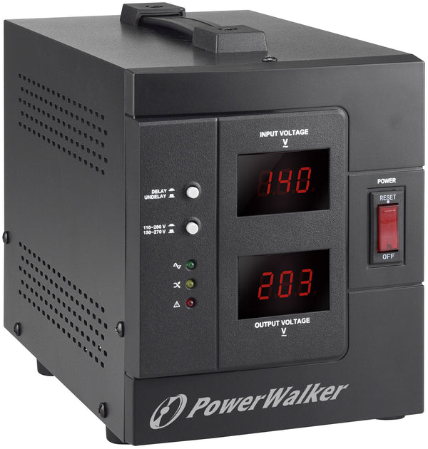 PowerWalker AVR 2000/SIV spændingsregulator 2 AC stikkontakt(er) 230 V Sort