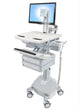 Ergotron StyleView Aluminium, Grå, Hvid Fladt panel Multimedie kurv