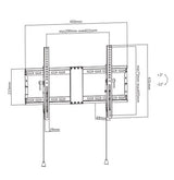 Gembird WM-80T-01 tv-beslag 2,03 m (80") Sort, Stål