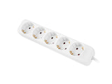 Lanberg PS0-05F-0150-W stikdåse 1,5 m 5 AC stikkontakt(er) Indendørs Hvid
