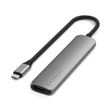 Satechi ST-P6SM interface hub USB Type-C 10000 Mbit/s Grå