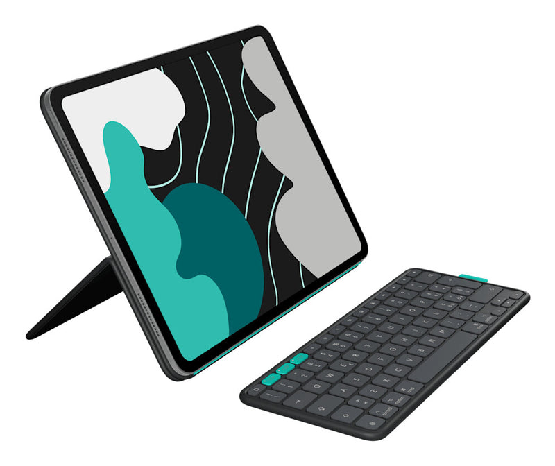 Logitech Flip Folio QWERTY Nordisk Bluetooth Grafit