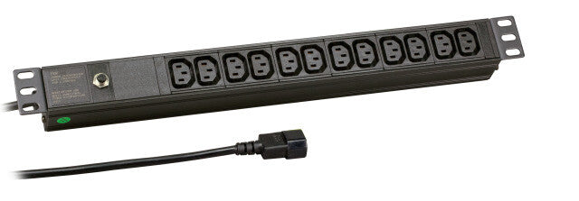 EFB Elektronik EK631CC.1 strømforsyningsenhed (PDU) 12 AC stikkontakt(er) 1U Sort