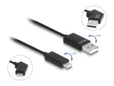 DeLOCK 80769 USB-kabel USB 2.0 1,2 m USB A USB C 0,48 Gbit/sek. 60 W Sort