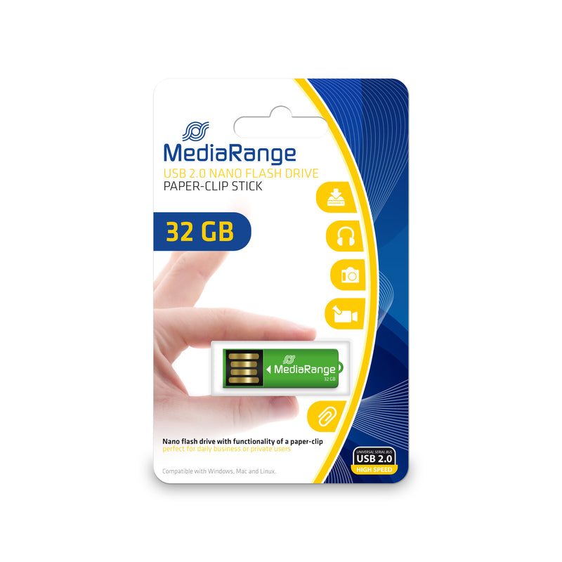 MediaRange MR977 USB-nøgle 32 GB USB Type-A 2.0 Grøn