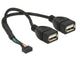 DeLOCK 84933 USB-kabel USB 2.0 0,2 m 2 x USB A 0,48 Gbit/sek. Sort