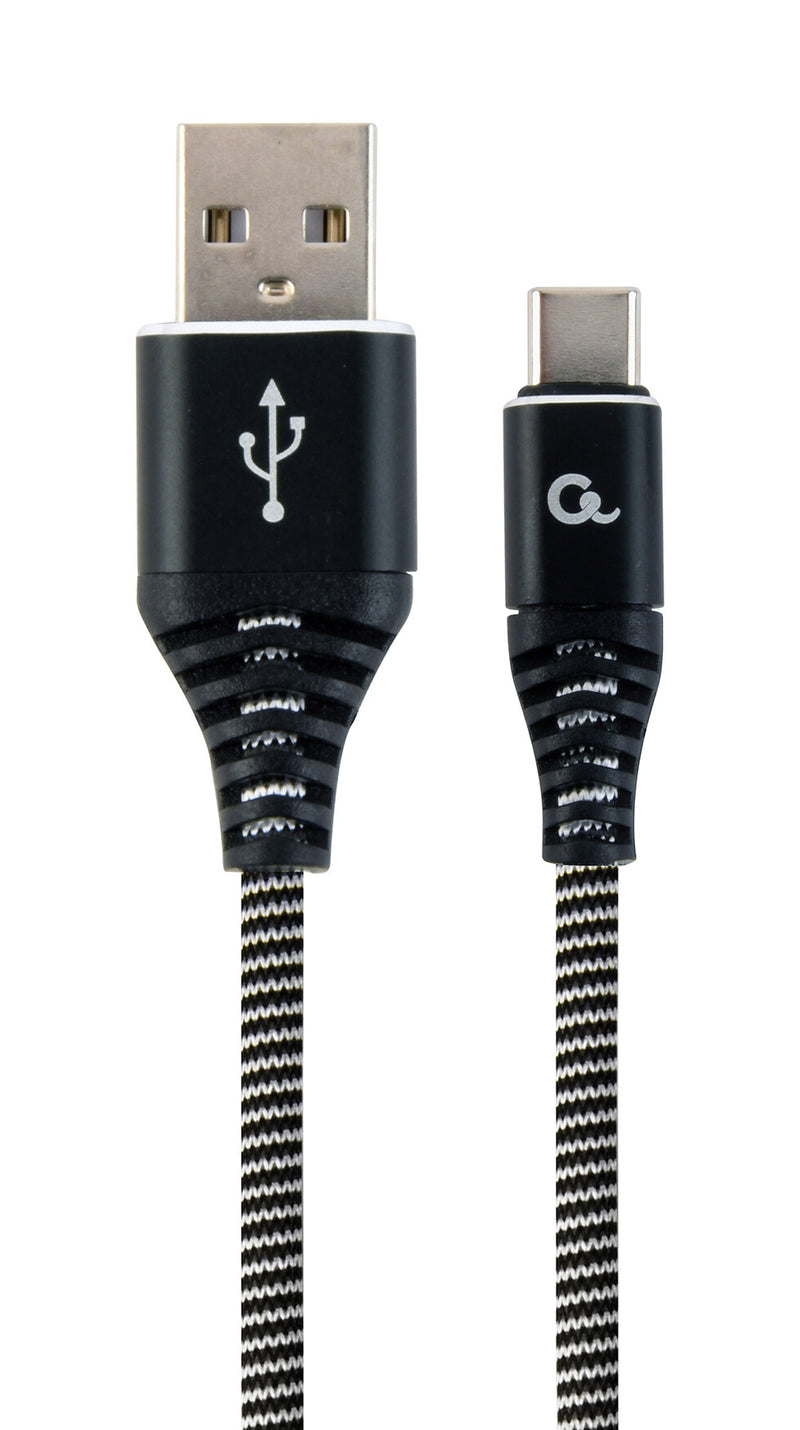 Gembird CC-USB2B-AMCM-2M-BW USB-kabel USB 2.0 USB A USB C 0,48 Gbit/sek. Sort, Hvid