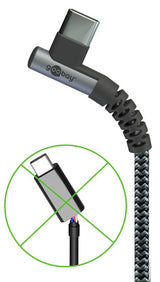 Goobay 64655 USB-kabel USB 2.0 0,5 m USB C USB A Sort, Grå