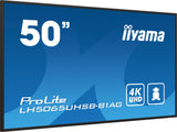 iiyama LH5065UHSB-B1AG skilte display Digital fladpaneldisplay 125,7 cm (49.5") LCD Wi-Fi 800 cd/m² 4K Ultra HD Sort Indbygget processer Android 11 24/7