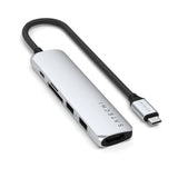 Satechi ST-P6SS interface hub USB Type-C 10000 Mbit/s Sølv