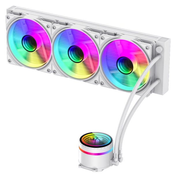 GameMax ICEBURG 360 INFINITY WH Computerkølesystem Processor Alt-i-en væskekøler 12 cm Hvid 1 stk