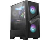 MSI MAG FORGE 100R computeretui Midi Tower Sort, Transparent