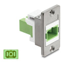 DeLOCK 91103 fiber adapter SC/SC 1 stk Hvid, Sølv, Lime