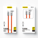 DUDAO L24CC 120W USB-C - USB-C Cable USB-kabel 1 m USB C Orange