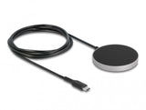 DeLOCK 66467 oplader til mobil enhed Smartphone, SmartWatch Sort USB Trådløs opladning Hurtig opladning Indendørs