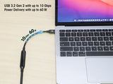 Manhattan 355971 USB-kabel USB 3.2 Gen 2 (3.1 Gen 2) 5 m USB C Sort