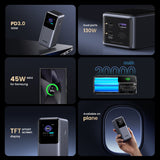 Ugreen 20000mAh 130W Fast Charging Powerbank Lithium Grå