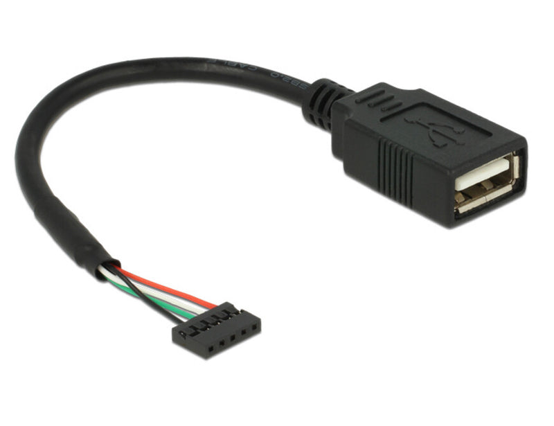 DeLOCK 84831 USB-kabel USB 2.0 0,15 m USB A 0,48 Gbit/sek. Sort