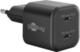 Goobay 75333 oplader til mobil enhed Universel Sort Vekselstrøm Hurtig opladning Indendørs