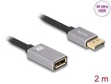 DeLOCK 81080 DisplayPort kabel 2 m Grå, Sort