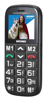 Brondi Amico Unico+ 5,08 cm (2") Sort Begynder telefon