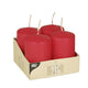 Papstar 10490 vokslys Cylinder Rød 4 stk