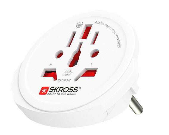 Skross 1.500211C-E strømstik adapter Universel Hvid