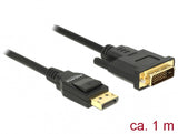 DeLOCK 85312 videokabel adapter 1 m DisplayPort DVI-D Sort