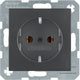 Berker 41431606 stikkontakt Type F Anthracit