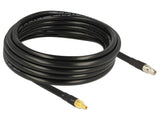 DeLOCK 5m SMA/SMA koaxial kabel CFD400, LLC400 Sort