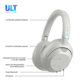 Sony WHULT900NW Headset Kabel & trådløs Opkald/musik Bluetooth Hvid
