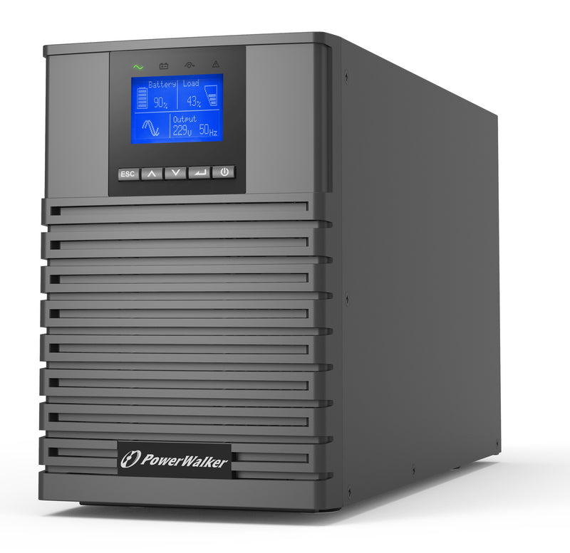PowerWalker VFI 1000 ICT IoT UPS-enhed Dobbeltkonvertering (online) 1 kVA 1000 W 4 AC stikkontakt(er)