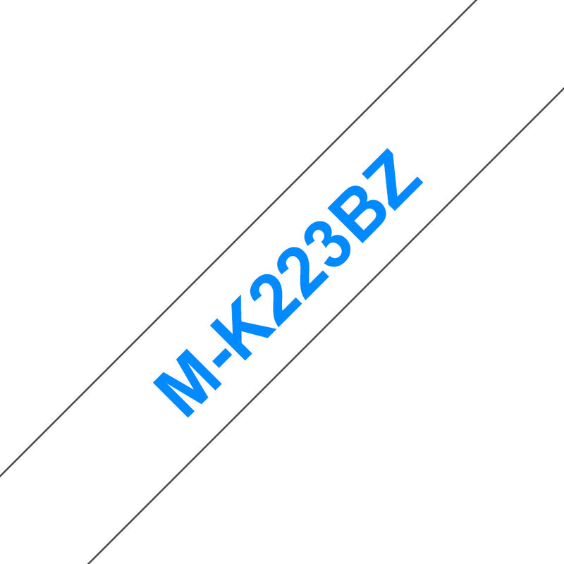 Brother M-K223B etiketbånd Blå på hvid