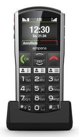 Emporia SIMPLICITY-LTE 5,08 cm (2") 90 g Sort, Sølv Begynder telefon