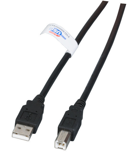 EFB Elektronik K5203.0,5 USB-kabel USB 2.0 0,5 m USB A USB B 0,48 Gbit/sek. Sort