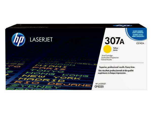 HP Original 307A LaserJet-tonerpatron, gul