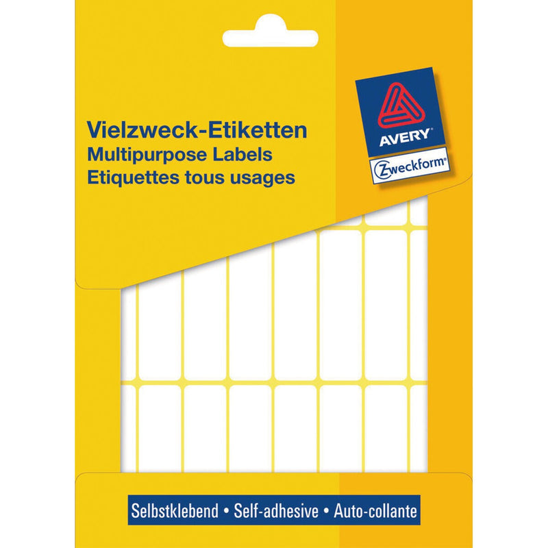 Avery 3336 selvklæbende etiket Afrundet rektangel Hvid 672 stk