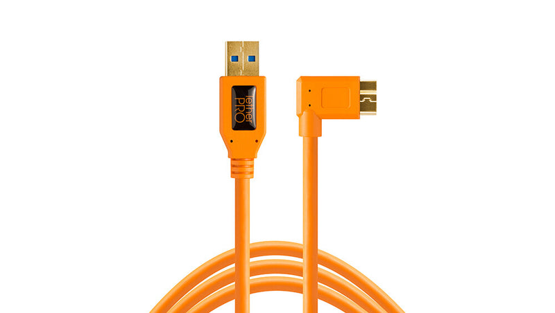 Tether Tools CU61RT15-ORG USB-kabel USB 3.2 Gen 1 (3.1 Gen 1) 4,6 m USB A Micro-USB B 5 Gbit/sek. Orange