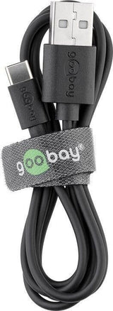 Goobay 38675 USB-kabel USB 2.0 0,1 m USB A USB C 0,48 Gbit/sek. Sort