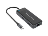 Conceptronic DONN14G dockingstation Ledningsført USB 3.2 Gen 1 (3.1 Gen 1) Type-C Grå