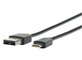 Mobilis 001278 USB-kabel 1 m USB A USB C Sort