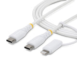 StarTech.com 2M-U2-LNTC-CABLE USB-kabel USB C 0,48 Gbit/sek. 60 W Hvid