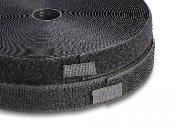 DeLOCK 20853 velcro lynlås Nylon, Polyester Sort