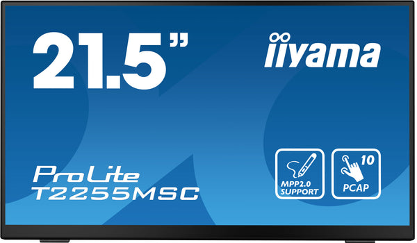 iiyama ProLite T2255MSC-B1 computerskærm 54,6 cm (21.5") 1920 x 1080 pixel Fuld HD LCD Berøringsskærm Sort